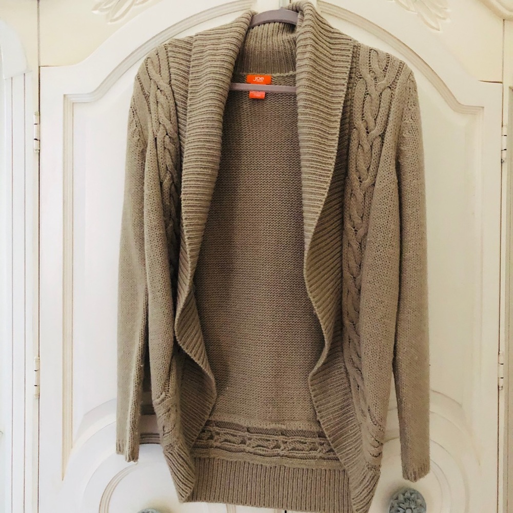 Joe Fresh beige/tan cardigan sweater